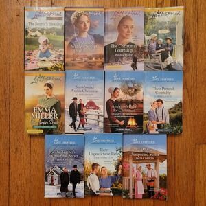 11 Love Inspired Amish‎ Romance Book Lot Larger Print Christian Fiction PB